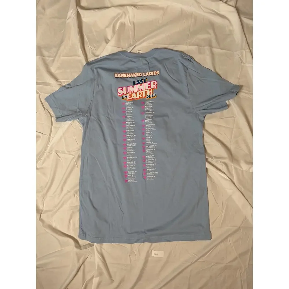 Barenaked Ladies 2023 Tour T-Shirt Last Summer on Earth Concert Blue Large